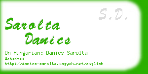 sarolta danics business card